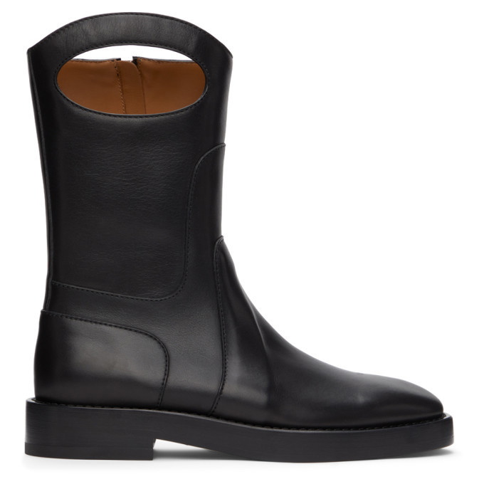 Photo: Burberry Black Leather Pocket Boots