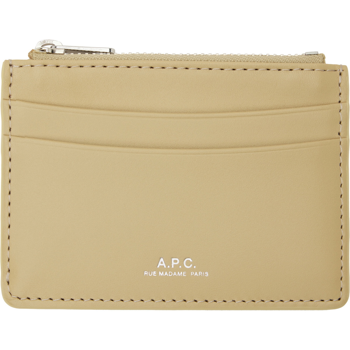 A.P.C. Beige Paris Card Holder