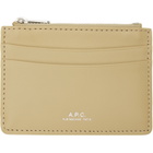 A.P.C. Beige Paris Card Holder