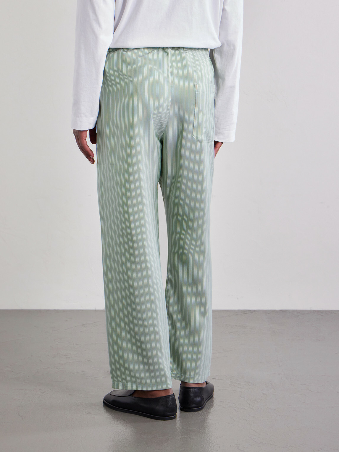 BODE - Sylvan Straight-Leg Striped Silk-Satin Trousers - Green
