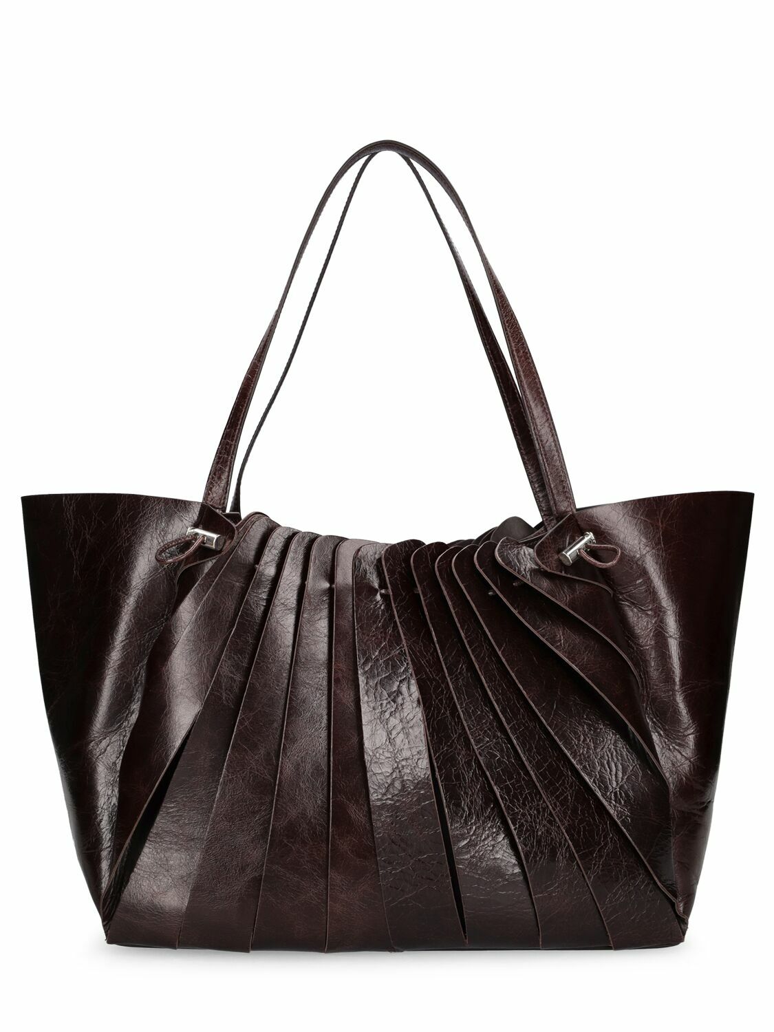 COPERNI - Cabas Petal Leather Shoulder Bag Coperni