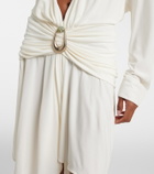 Christopher Esber Stone Pin draped jersey minidress