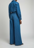 Paige Cameron Wide-leg Stretch-denim Jumpsuit Blue