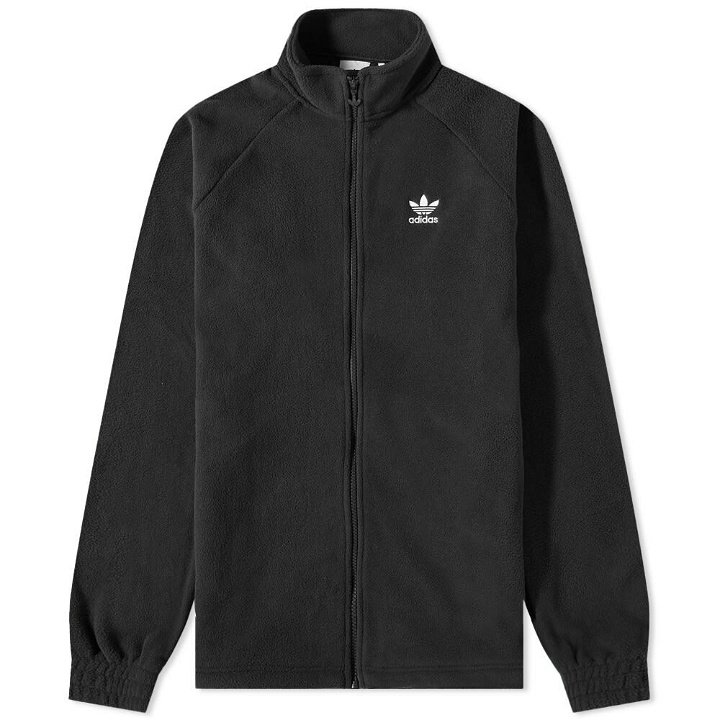 Photo: Adidas Men's Trefoil Full-Zip Fleece Jacket in Black