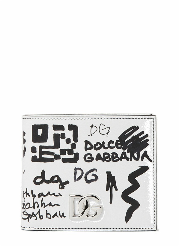 Photo: DG Scribble Bifold Wallet in White