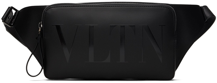 Photo: Valentino Garavani Black VLTN Leather Belt Bag