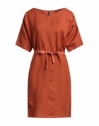 Manila Grace Womens Mini dress Rust