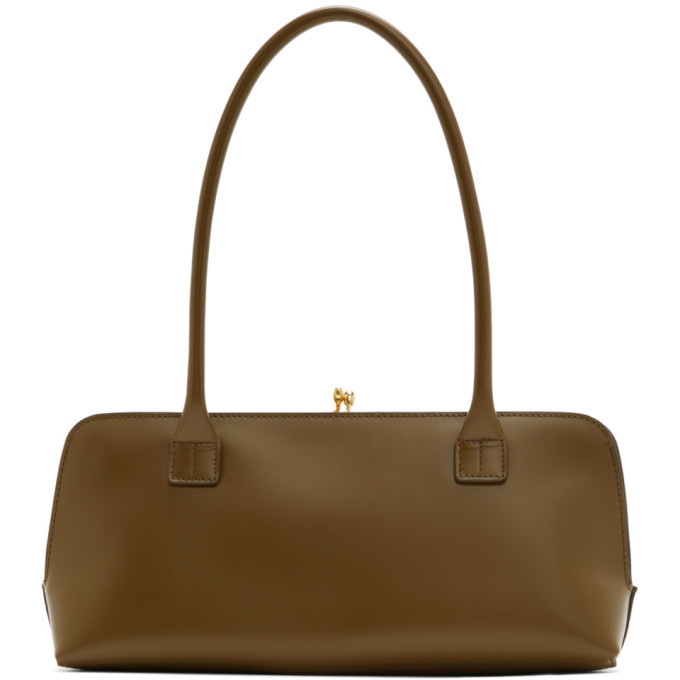 Jil Sander Khaki Small Goji Top Handle Bag Jil Sander
