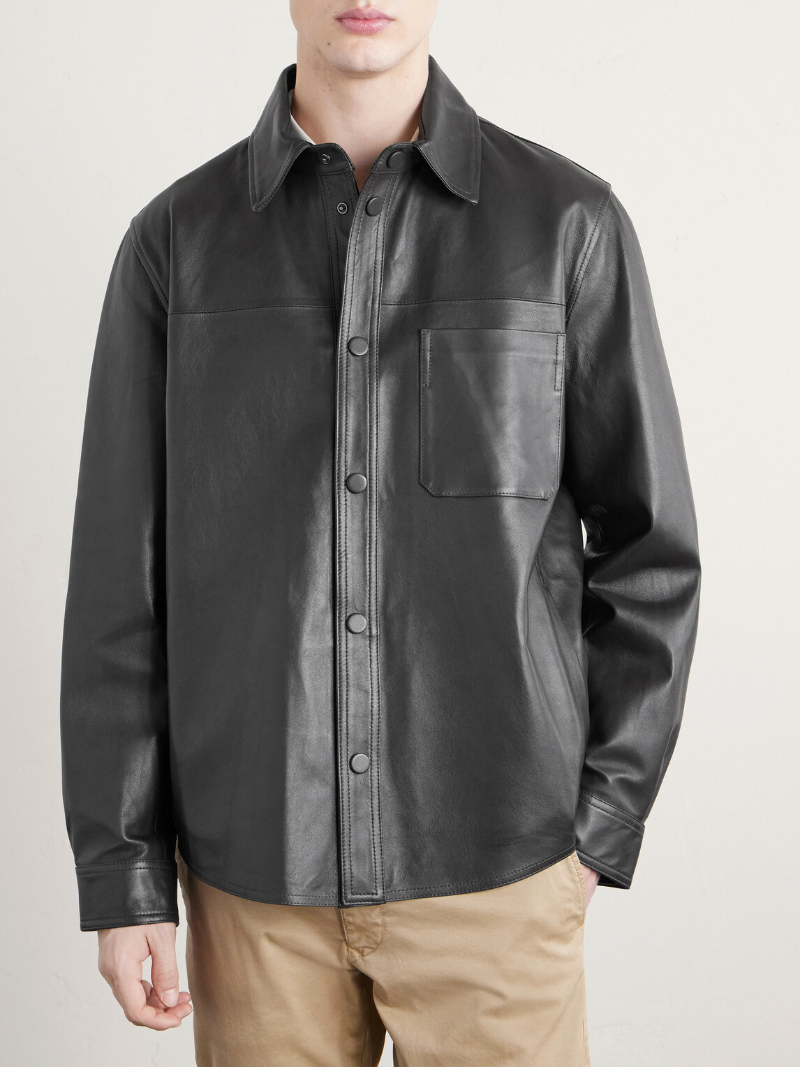 Slowear - Leather Overshirt - Brown