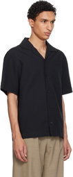 Hugo Black Oversized-Fit Structured Cotton Shirt