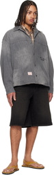 WOOYOUNGMI Black Lightweight Denim Shirt