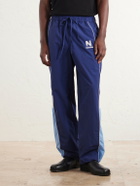 NAHMIAS - Straight-leg Logo-Embroidered Nylon Trousers - Blue