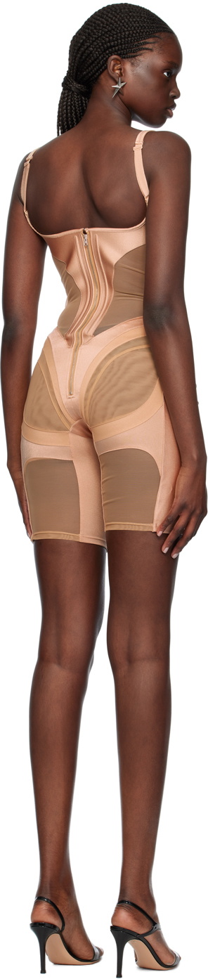 Mugler Tan Bicycle Jumpsuit