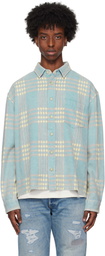 John Elliott Blue Hemi Oversized Shirt