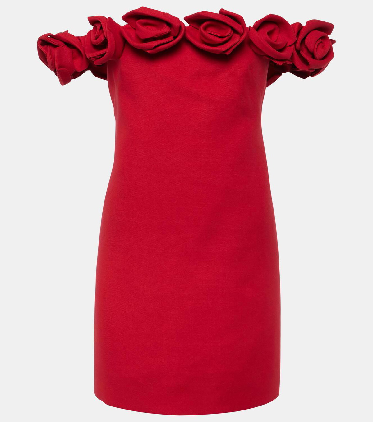 Valentino Crêpe Couture floral-appliqué minidress Valentino