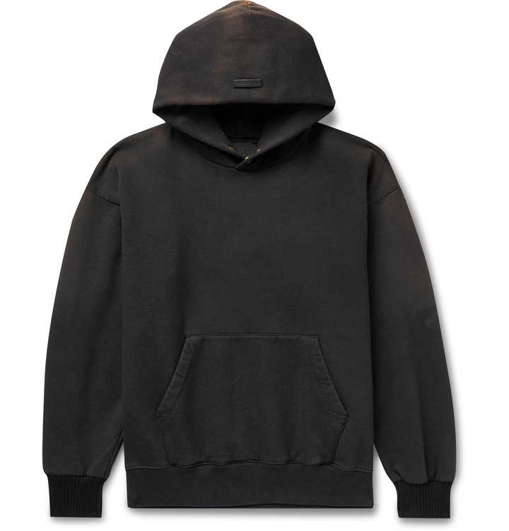 Photo: FEAR OF GOD - Fleece-Back Cotton-Jersey Hoodie - Black