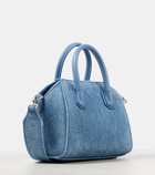 Givenchy Antigona Toy leather-trimmed denim tote bag