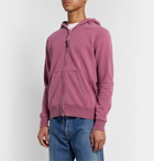 Remi Relief - Melangé Loopback Cotton-Jersey Zip-Up Hoodie - Purple