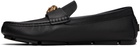 Versace Black 'La Medusa' Driver Loafers