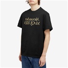 Alexander McQueen Men's Reflected Foil Logo T-Shirt in Black/Gold
