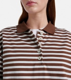 Róhe Striped oversized cotton polo shirt