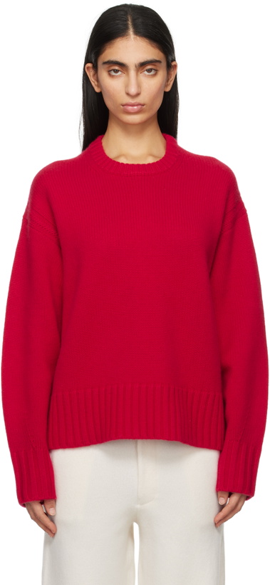 Photo: Guest in Residence Red Cozy Crew Sweater