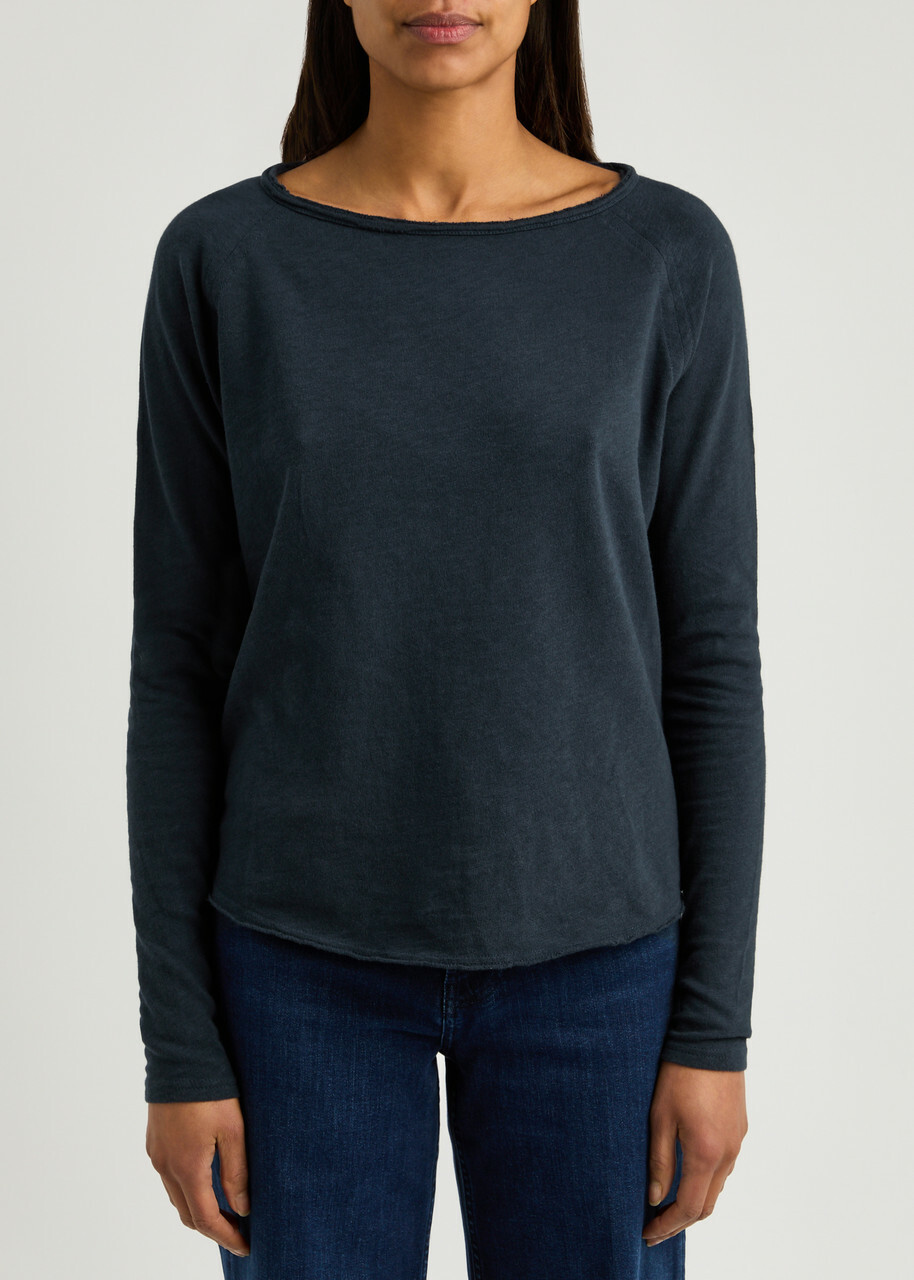 American Vintage Sonoma Slubbed Cotton top Navy