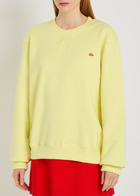 Spence Logo-embroidered Cotton Sweatshirt Yellow
