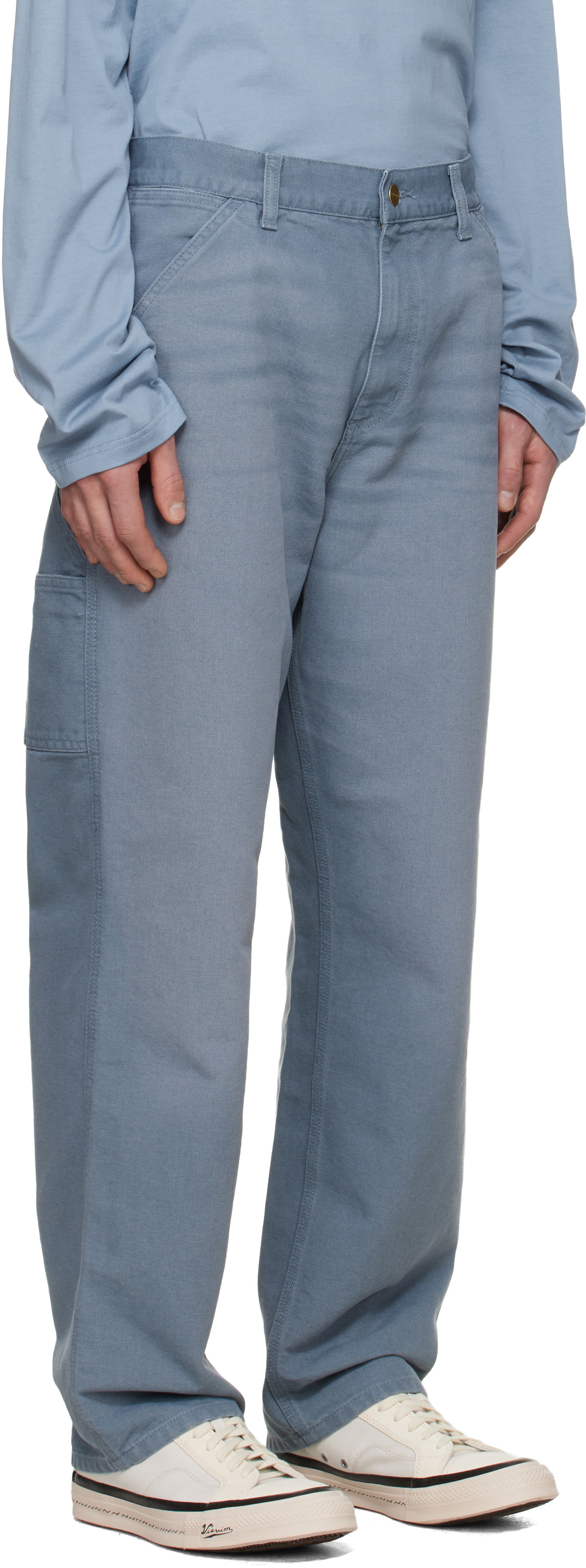 Carhartt Work In Progress Blue Single Knee Trousers