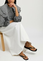 A.emery Kinto Leather Flip Flops Black