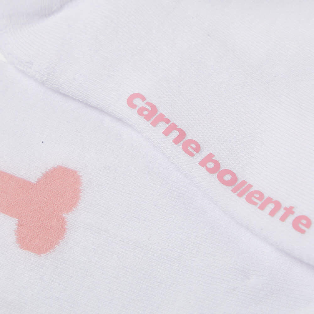 Carne Bollente Women's Love My Feet Sock in White Carne Bollente