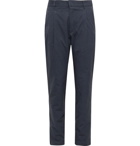 Entireworld - Black Pleated Cotton Trousers - Blue