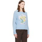 GANNI Blue Flowers Sweater