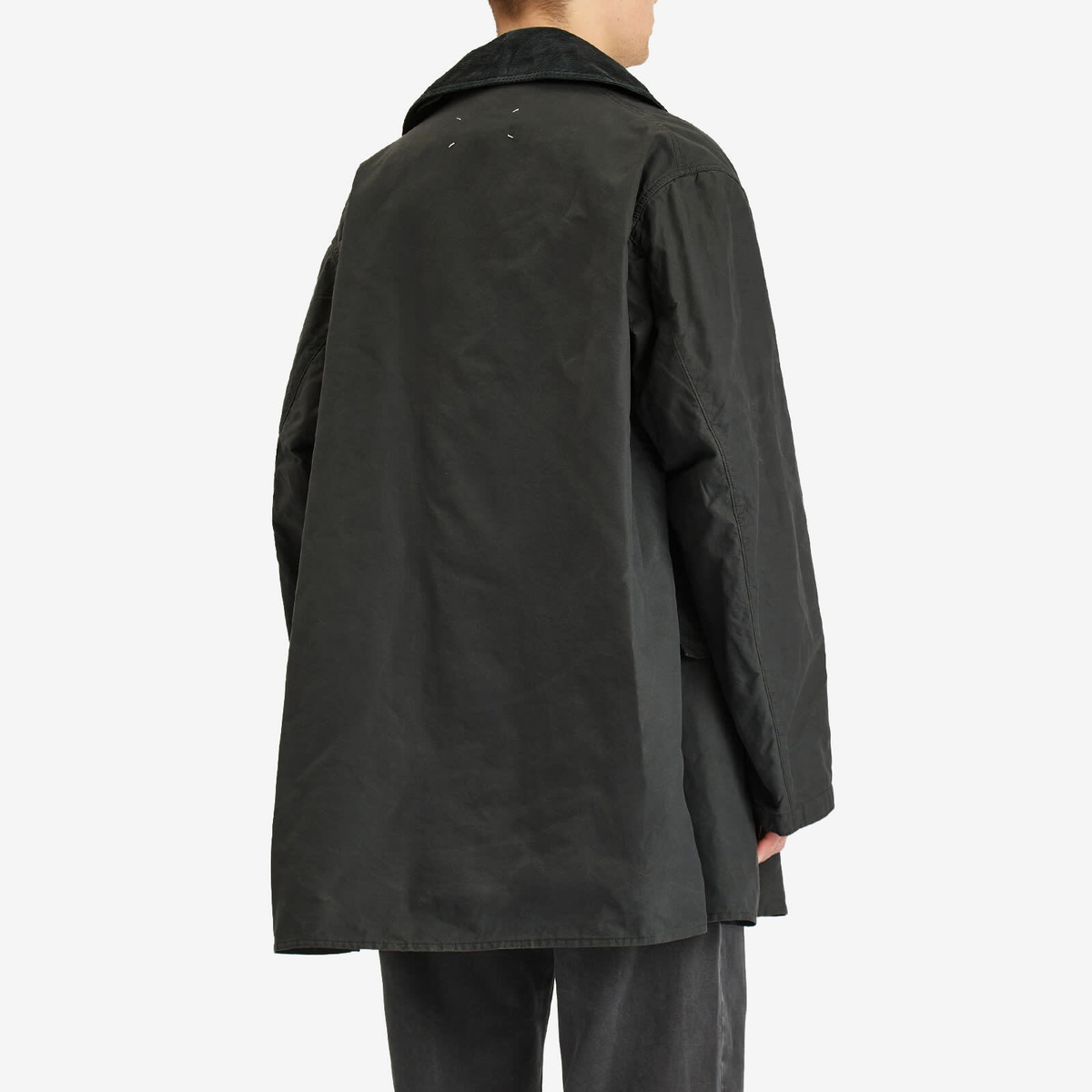 Maison Margiela Men's Cotton Car Coat in Charcoal Maison Maison Margiela Men's Cotton Car Coat in Charcoal Maison