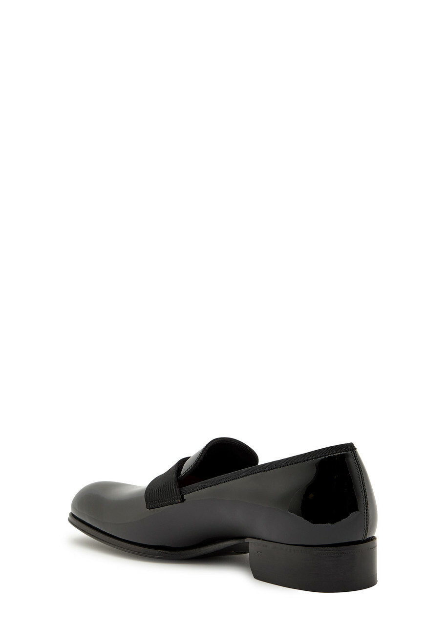 Tom Ford Edgar Patent Leather Evening Loafers Black