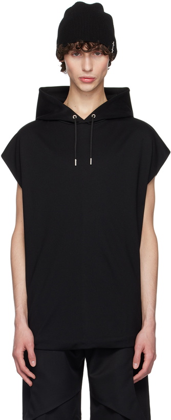 Photo: HELIOT EMIL Black Sleeveless Hoodie