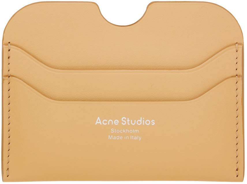 Acne Studios Beige Stamp Card Holder Acne Studios