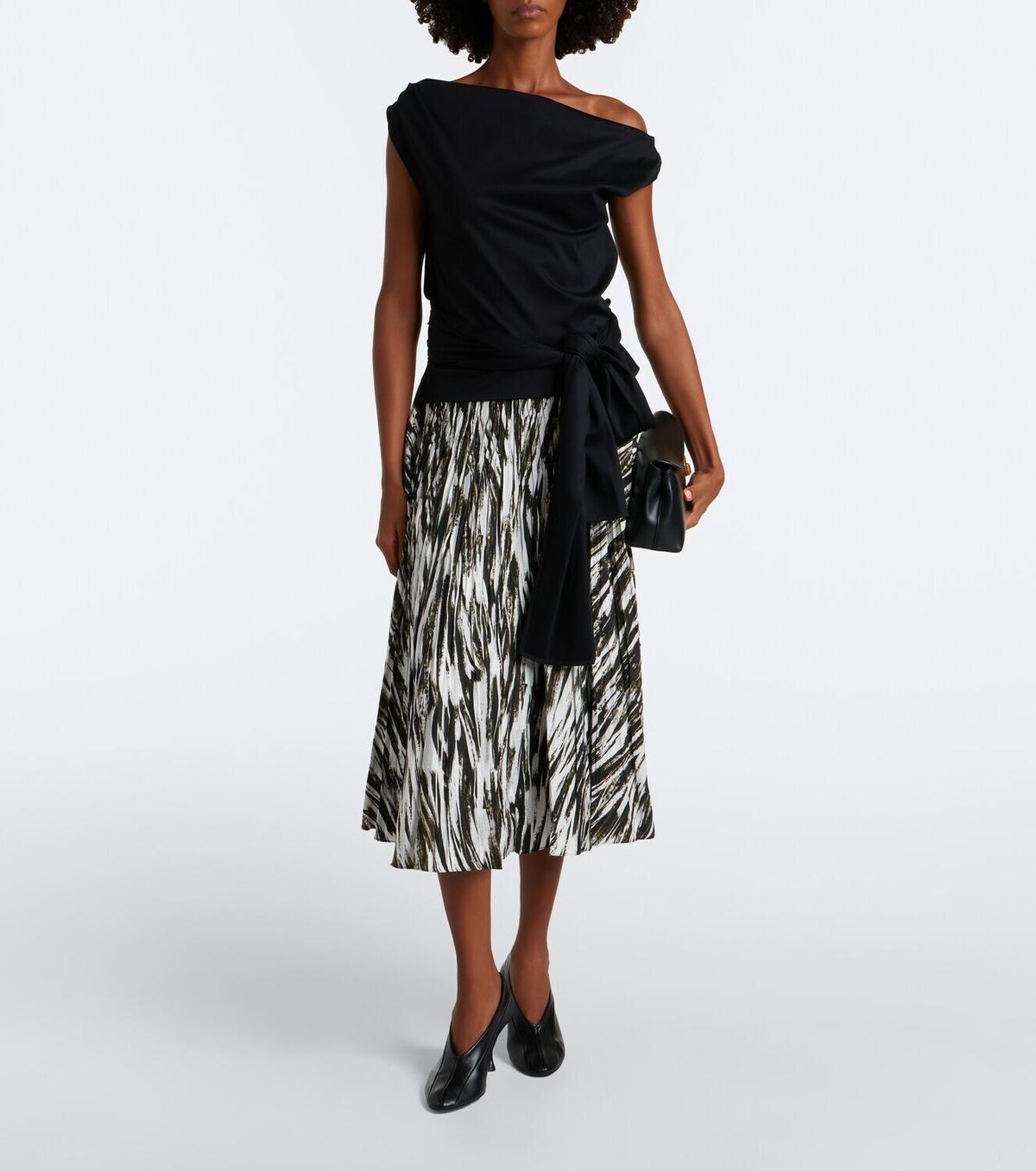 Proenza Schouler White Label Runa printed twill midi skirt