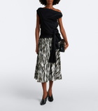 Proenza Schouler White Label Runa printed twill midi skirt