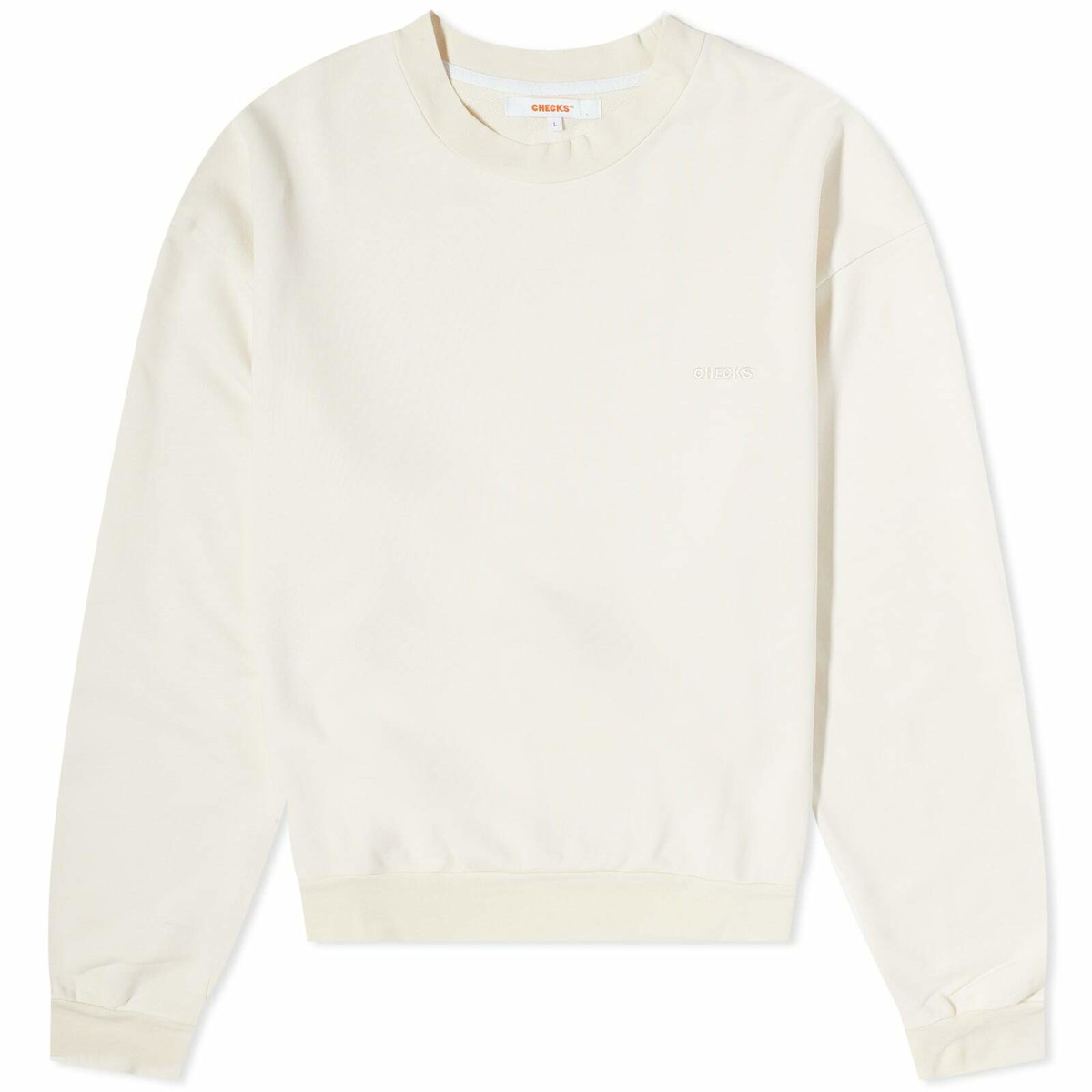 Checks Downtown Men's Overdyed Crew Sweat in Ecru