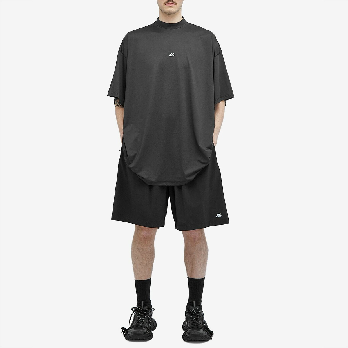 Balenciaga Men's Technical Mesh Short Sleeve T-Shirt in