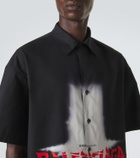 Balenciaga Printed cotton bowling shirt