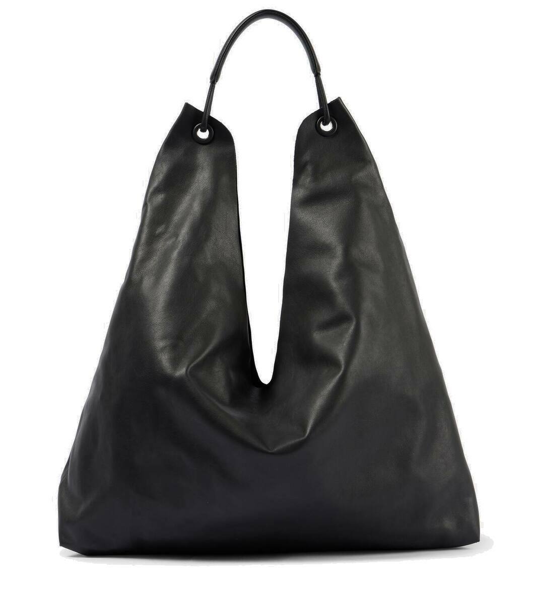 ショルダーバッグ・ポシェット [The Row] Bindle Three Bag in Leather Bindle Three Bag Black in Leather – The Row