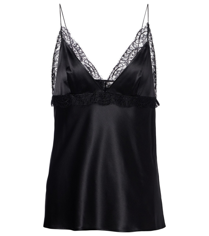 Photo: Nina Ricci Lace-trimmed silk-blend satin camisole