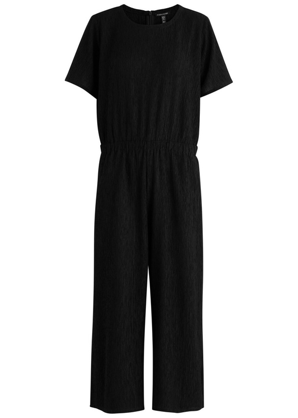Photo: Eileen Fisher Plissé Wide-leg Jumpsuit Black