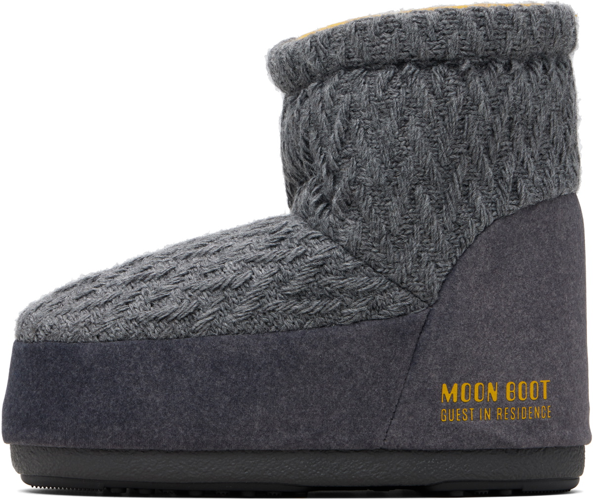 Guest in Residence Gray Moon Boot Edition Icon Low No Lace Knit Boots