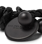 Bottega Veneta - Intrecciato Leather Wrap Bracelet - Black