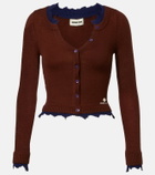Shushu/Tong Distressed wool cardigan