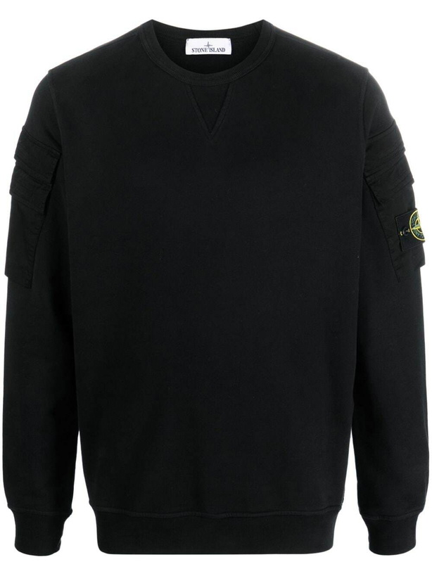 Photo: STONE ISLAND - Compass Cotton Sweatshirt