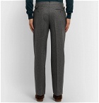 Camoshita - Dark-Grey Pleated Puppytooth Wool Suit Trousers - Gray
